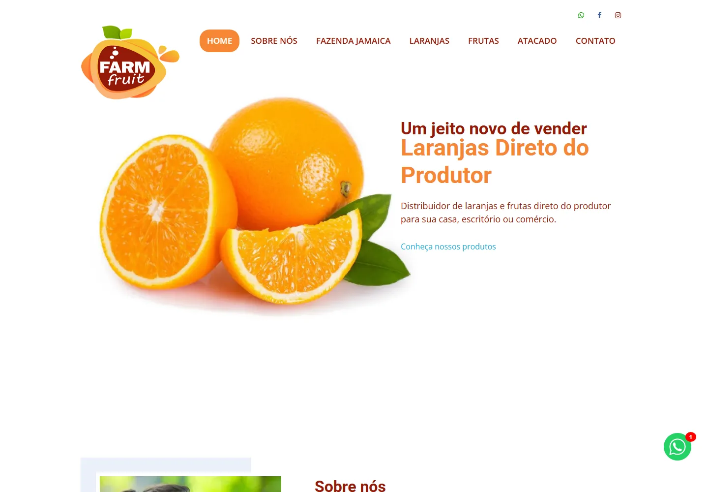 Laranjas Direto do Produtor em SP | Farm Fruit — versão para computador